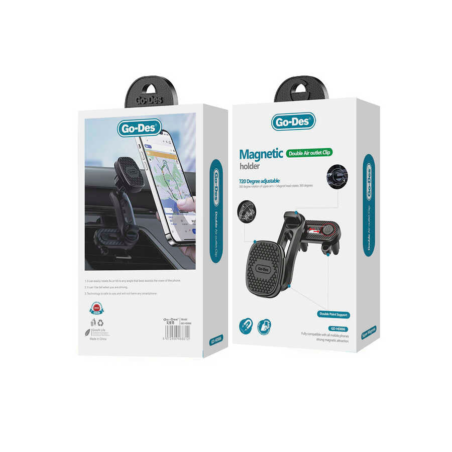 Go Des GD-HD886 Magnetik Araç Telefon Tutucu - 2 Go Des GD-HD886 Magnetik Araç Telefon Tutucu - 2